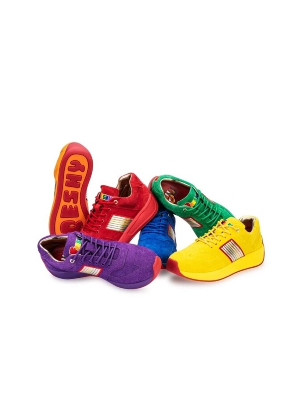 Freshy Colorful Brites Collection Bright Up Pride Orange Platform Sneakers Size8